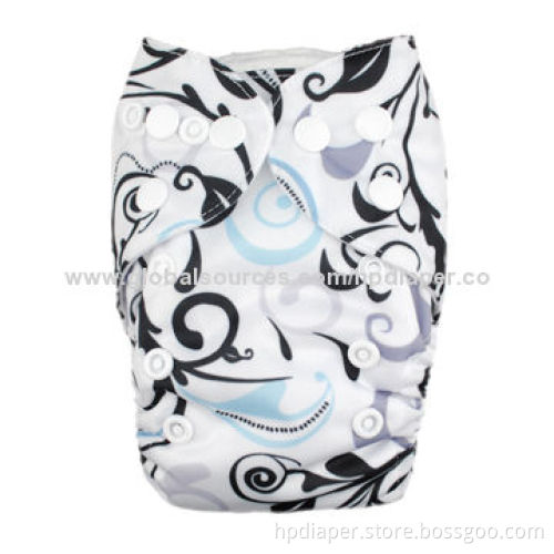 Babies' Products Newborn Cloth Diaper with Snaps and 3-layer Ultra-absorbent Microfiber Insert